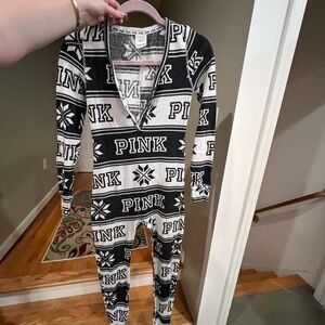 Victoria's Secret PINK Gray and White Sleepwear